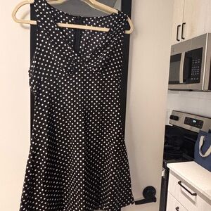 SHEIN Black and White Polka Dot Mini Dress